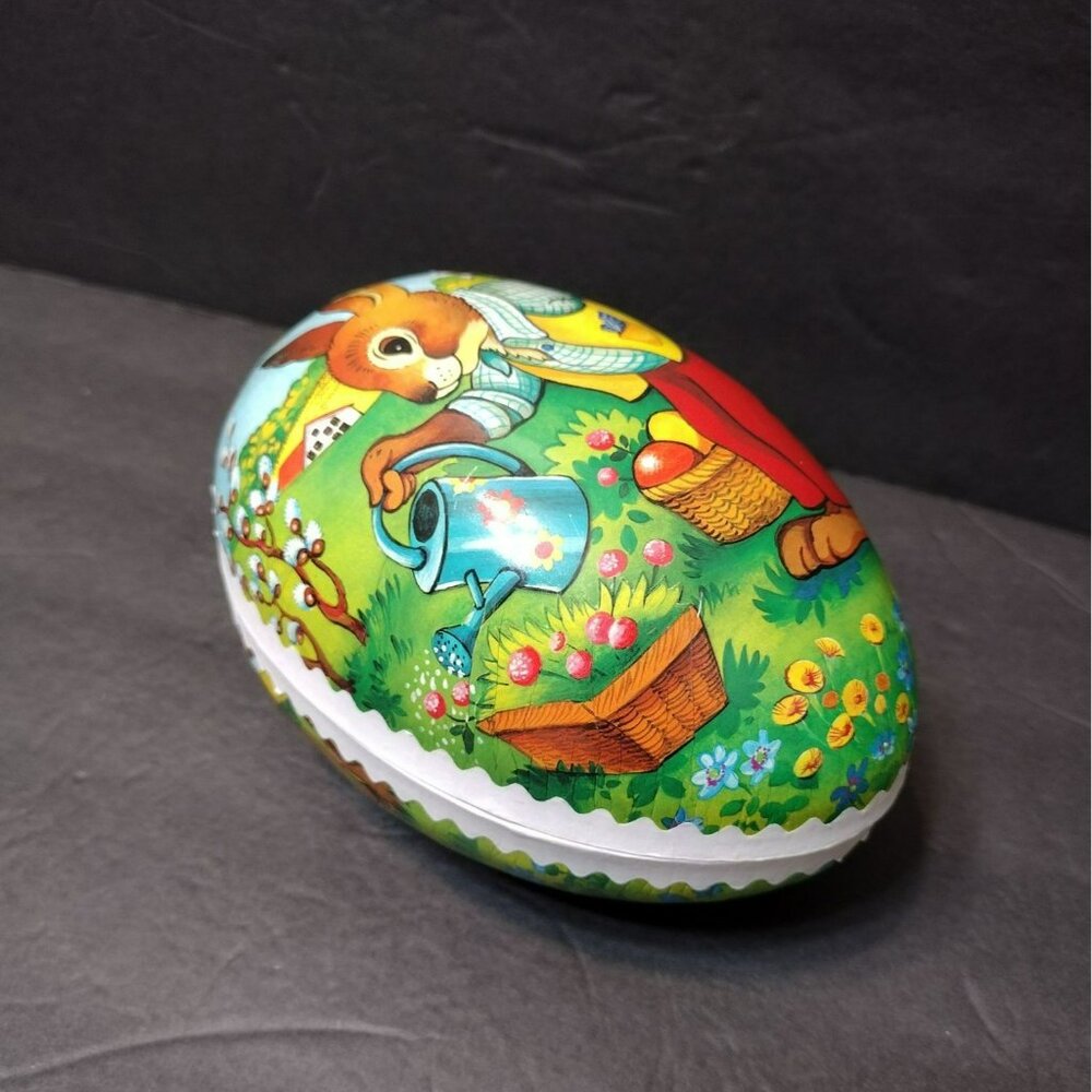 Vintage Nestler Easter Egg Box Rabbit Design 6" Made In Germany - Picture 3 of 8
